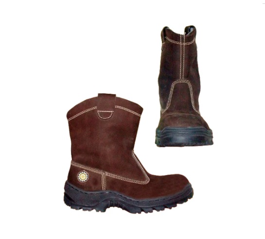 BOTA DE SEGURIDAD SOLDADOR TALLA 40 DE NOBUCK MARRON SUELA POLI. CON PUNTERA REF. 1022-B MARCA ORUGA