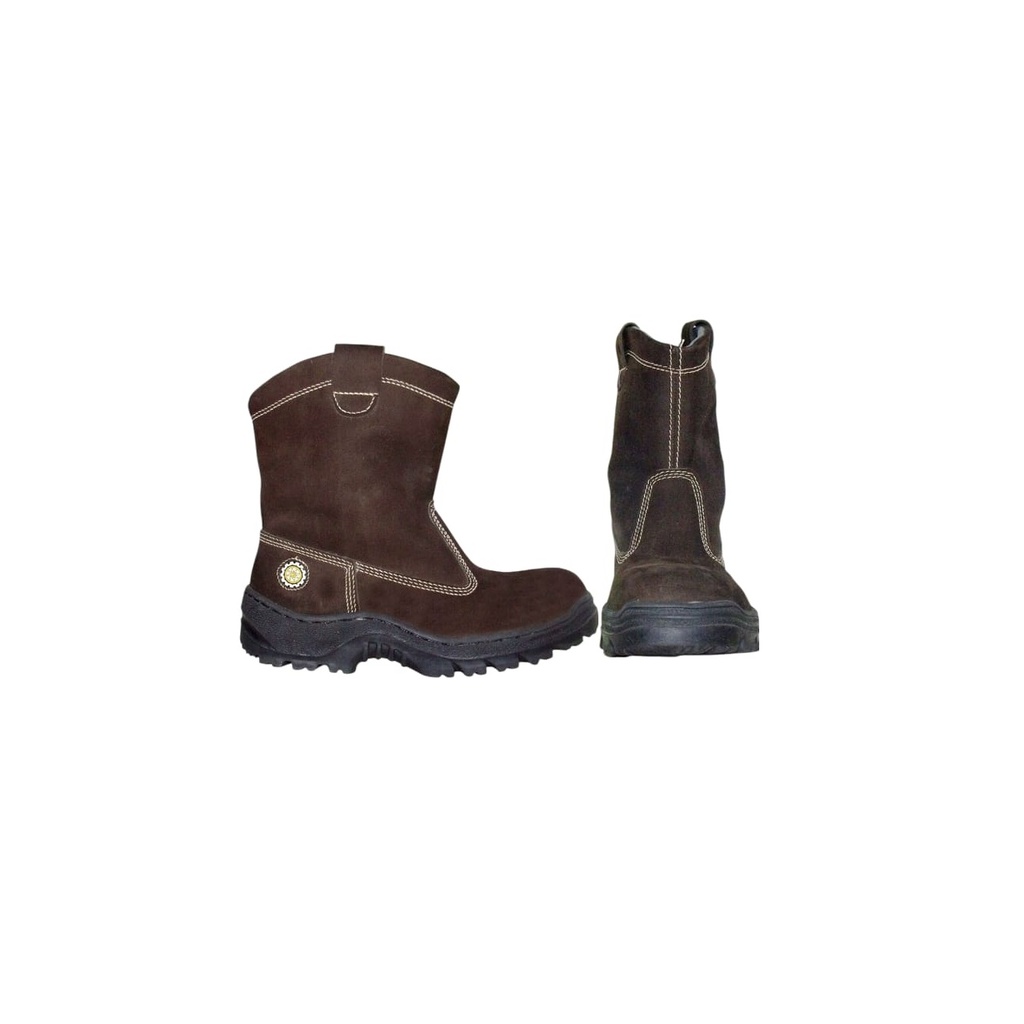 BOTA DE SEGURIDAD SOLDADOR TALLA 41 DE NOBUCK MARRON SUELA POLI. CON PUNTERA REF. 1022-B MARCA ORUGA