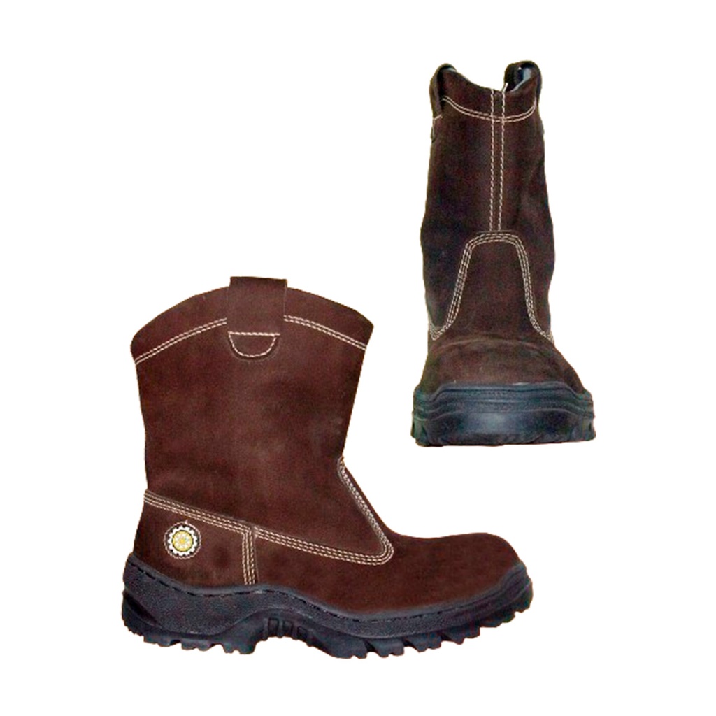 BOTA DE SEGURIDAD SOLDADOR TALLA 42 DE NOBUCK MARRON SUELA POLI. CON PUNTERA REF. 1022-B MARCA ORUGA