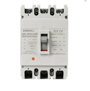 BREAKER 3 X 225 AMP CAJA MOLDEADA SERIE AM1 REF. AM1-250M-225A MARCA ANDELI