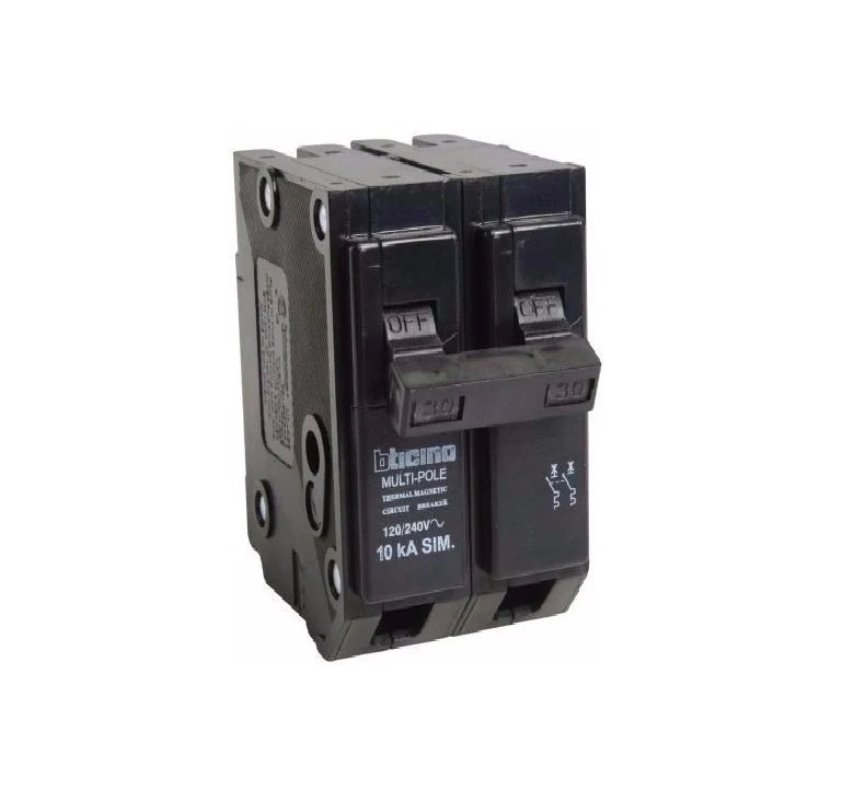 BREAKER SUPERFICIAL 2 X 30 A REF. TV2030N MARCA BTICINO