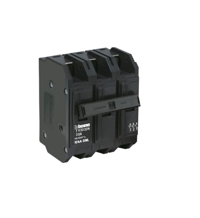BREAKER SUPERFICIAL 3 X 30 A REF. TV3030N HQC MARCA BTICINO
