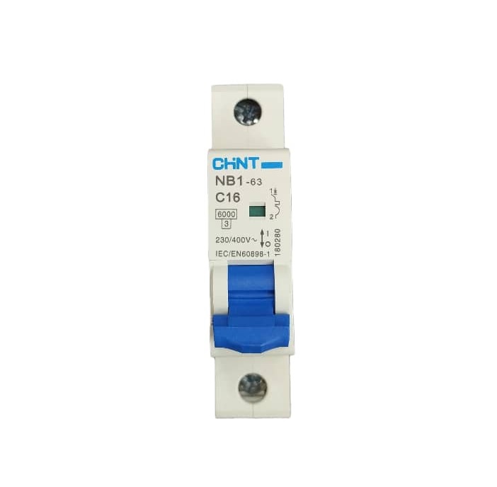 BREAKER TERMOMAGNETICO 1 X 16 AMP 230 / 400 V MOD. NB1-63-C16 REF. CHI030005 / 20900380 MARCA CHINT