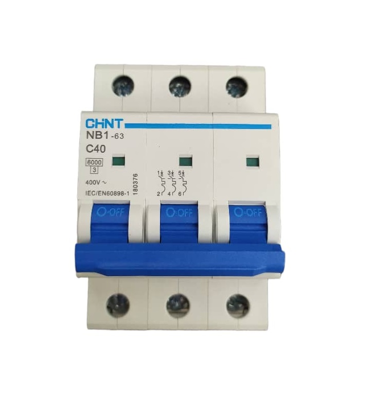 BREAKER TERMOMAGNETICO 3 X 40 AMP 230 / 400 V MOD. NB1-63-C40 REF. CHI030016 / 20900640 MARCA CHINT