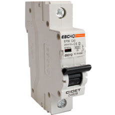 BREAKER TERMOMAGNETICO DE 1 X 3 AMP EN 240 / 415 V 50 / 60 HZ REF. 09294 MARCA EBCHQ