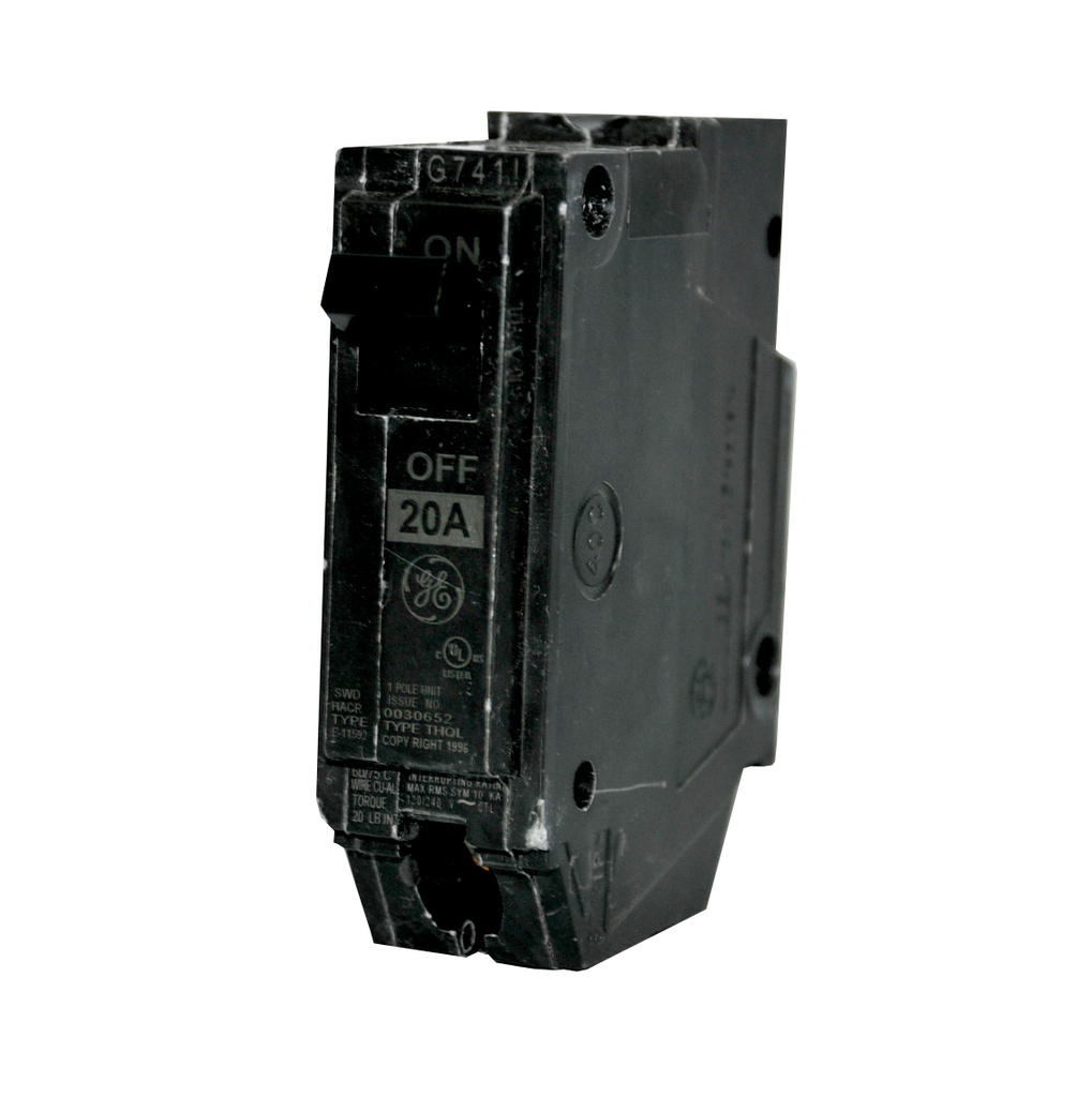 BREAKER PARA EMPOTRAR DE 1 X 20 AMP TIPO TQL1220B REF. 116000000000001 MARCA ABB / GENERAL ELECTRIC