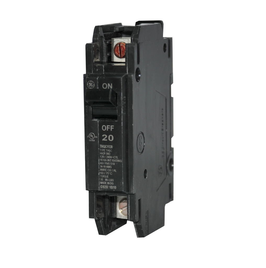 BREAKER SUPERFICIAL DE 1 X 20 AMP TIPO TQC1120WL MARCA ABB/ GENERAL ELECTRIC