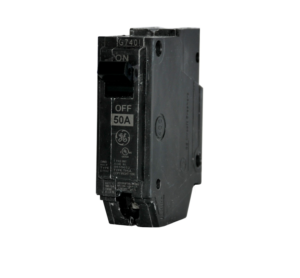 BREAKER PARA EMPOTRAR DE 1 X 50 AMP TIPO THQL1150 MARCA GENERAL ELECTRIC