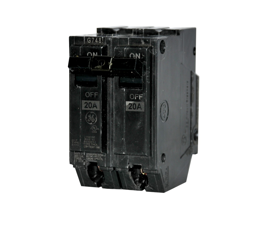 BREAKER PARA EMPOTRAR DE 2 X 20 AMP TIPO THQL2120 / 21205 MARCA ABB/GENERAL ELECTRIC