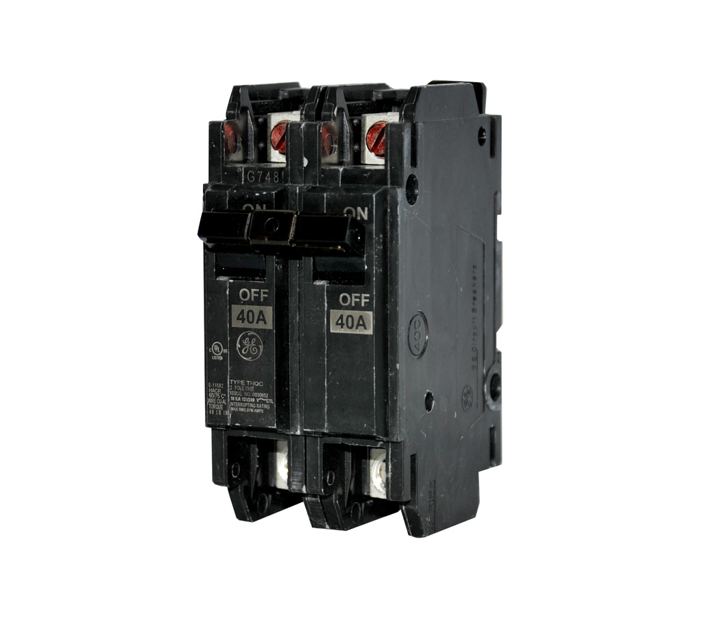 BREAKER SUPERFICIAL DE 2 X 40 AMP TIPO TQC2140WL MARCA GENERAL ELECTRIC