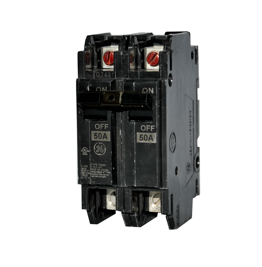 BREAKER SUPERFICIAL DE 2 X 50 AMP REF TQC2150WL MARCA ABB/ GENERAL ELECTRIC