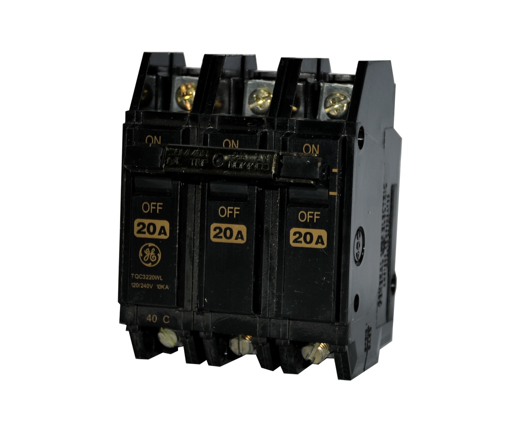 BREAKER SUPERFICIAL DE 3 X 20 AMP TIPO THQC32020WL MARCA GENERAL ELECTRIC