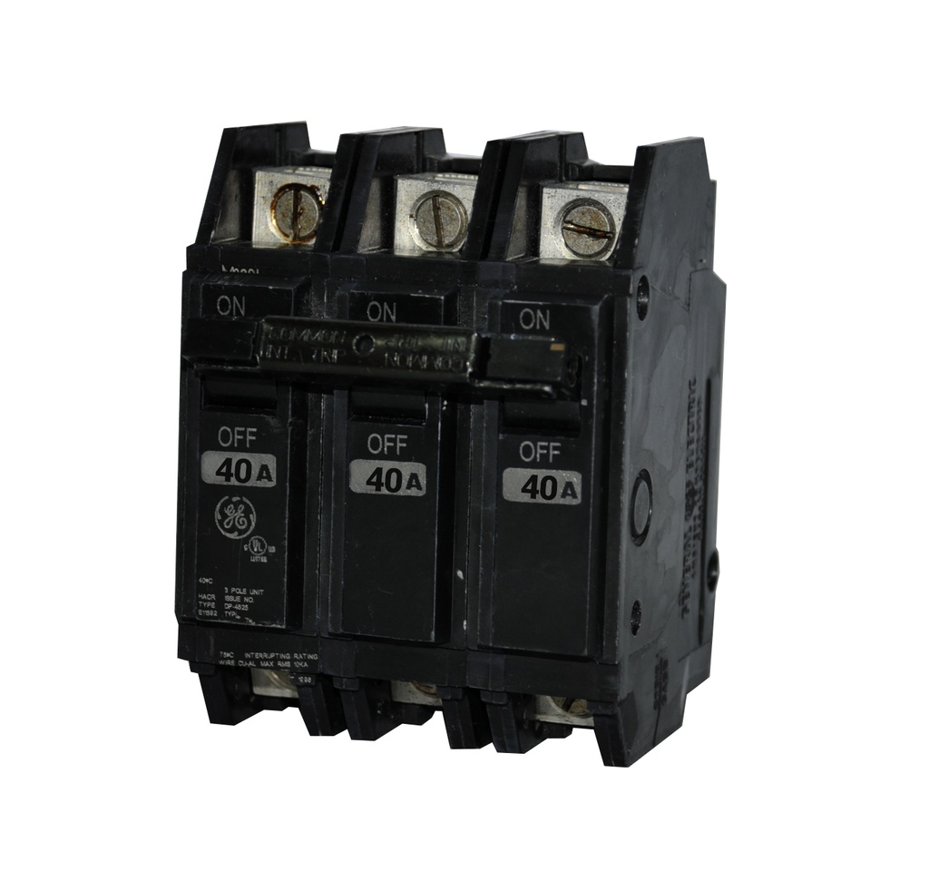 BREAKER SUPERFICIAL DE 3 X 40 AMP TIPO TQC3240WL MARCA GENERAL ELECTRIC