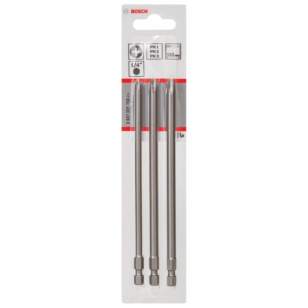 SET DE 3 PZAS TH1 - TH2-TH3 152 MM EXTRAHARD REF. 2607001758 / 873585 MARCA BOSCH