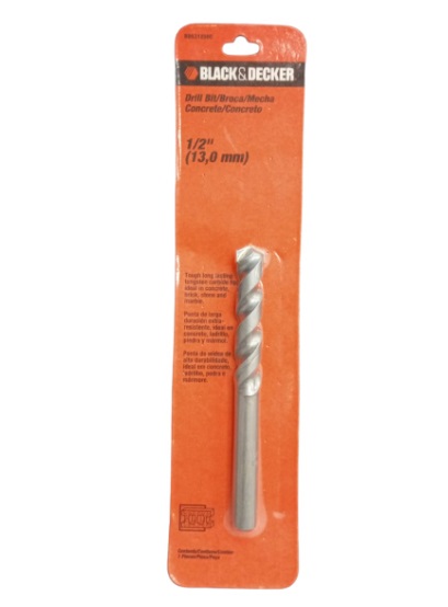 BROCA / MECHA PARA CONCRETO 1/2" REF. 531250C MARCA BLACK&DECKER