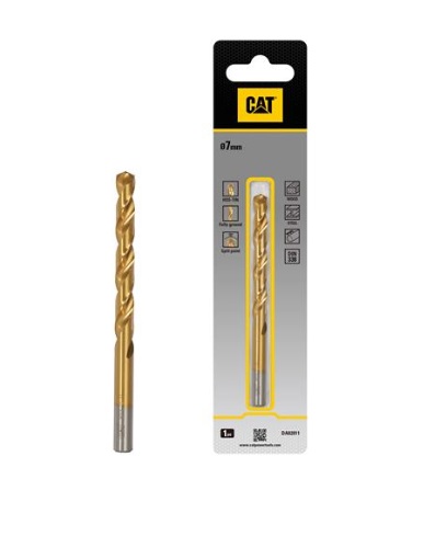 BROCA PARA METAL TITANIO HSS DIN 338 7 MM X 109 MM REF. DA02011 / 889210 MARCA CAT