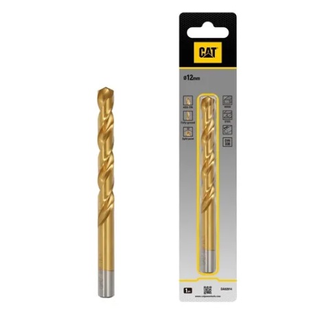 BROCA PARA METAL TITANIO HSS DIN 338 12 MM X 151 MM REF. DA02014 / 892593 MARCA CAT