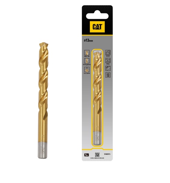 BROCA PARA METAL TITANIO HSS DIN 338 13 MM X 151 MM REF. DA02015 / 892609 MARCA CAT