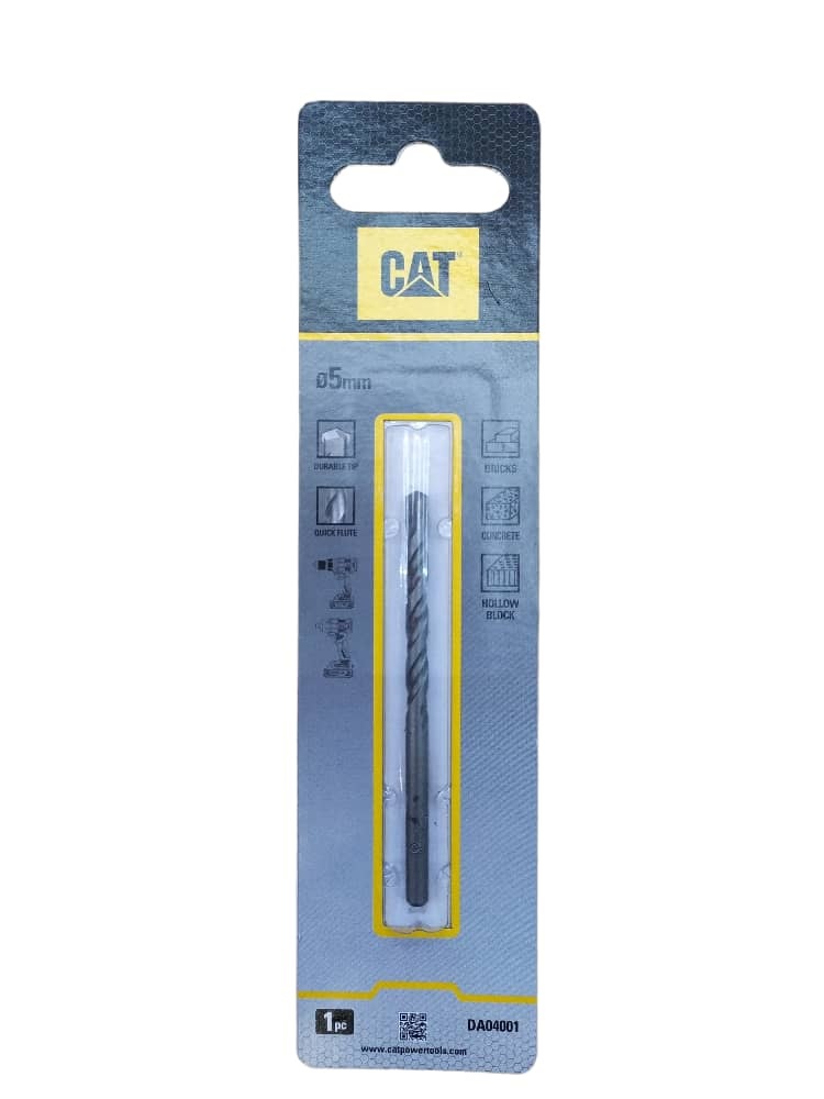 BROCA PARA CONCRETO 5 MM X 50 MM X 85 MM REF. DA04001 MARCA CAT