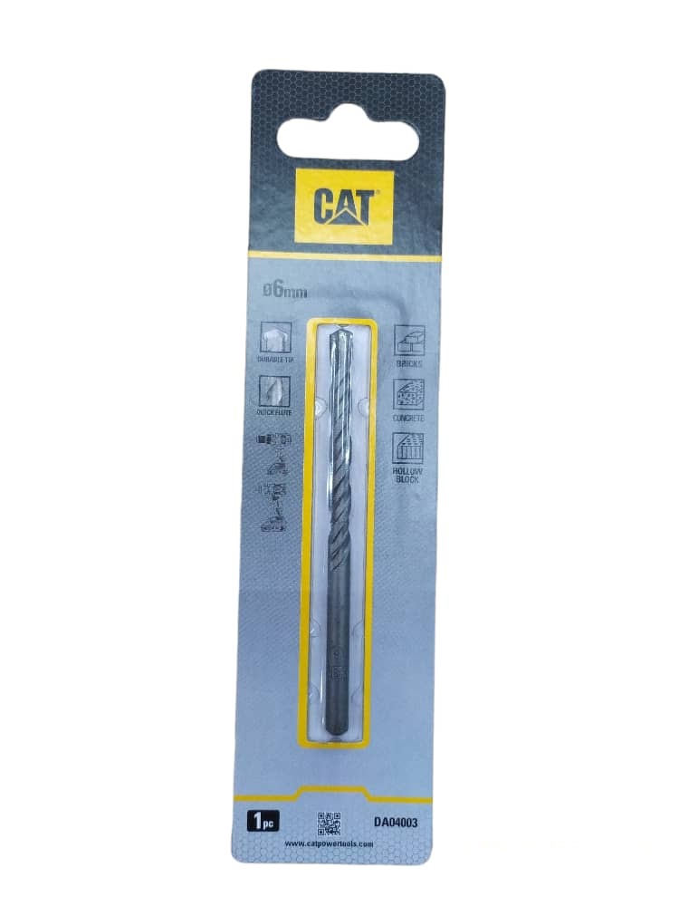 BROCA PARA CONCRETO 6 MM X 60 MM X 100 MM REF. DA04003 MARCA CAT