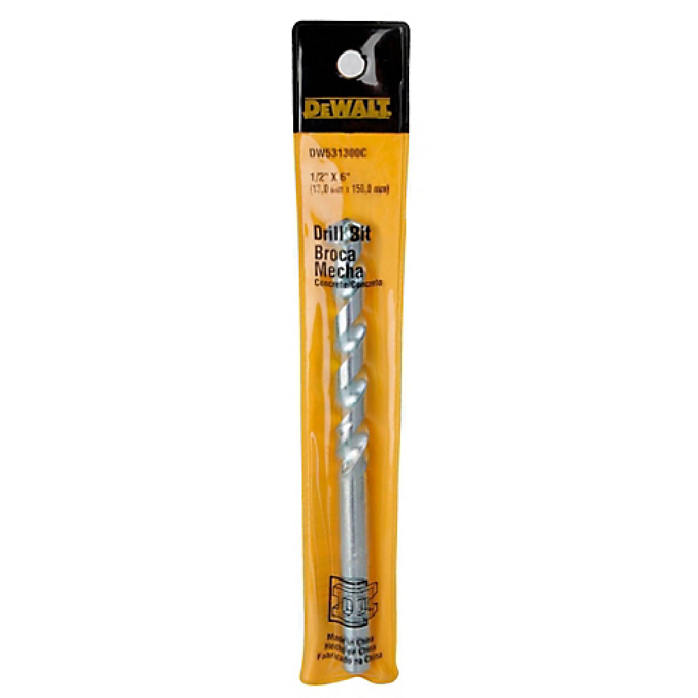 BROCA P/ CONCRETO 1/2" X 6" REF. DW531300C / MEC-702 MARCA DEWALT
