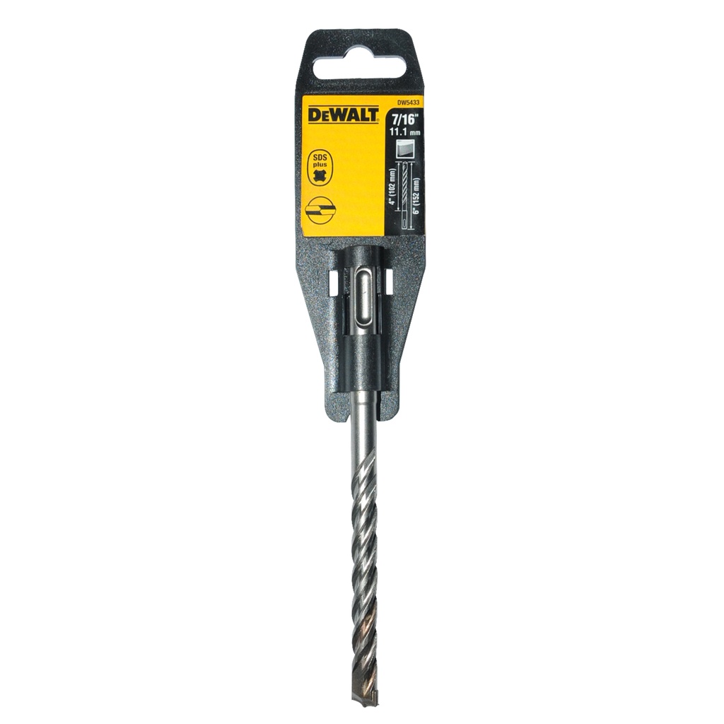 BROCAS SDS PLUS P/ CONCRETO DE 7/16" X 4"X 6" REF. DW-5433 Y MARCA DEWALT