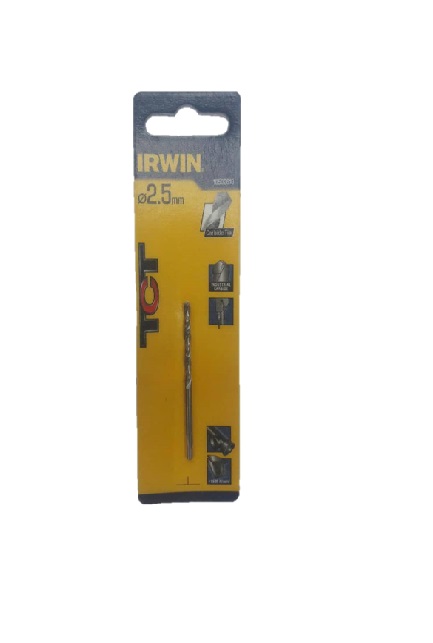 BROCA / MECHA PUNTA DE WIDIA TCT 2.50 MM X 57 MM COD. 303661 REF. 10502619 MARCA IRWIN
