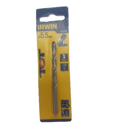 BROCA / MECHA PUNTA DE WIDIA TCT 5,5 MM X 93 MM COD. 303667 REF. 10502646 MARCA IRWIN