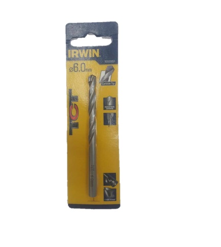 BROCA / MECHA PUNTA DE WIDIA TCT 6.0 MM X 93 MM COD. 303668 REF. 10502651 MARCA IRWIN