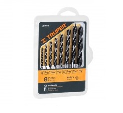 JUEGO DE BROCAS 8 PZAS PARA MADERA MOD. JBMA-8 REF. 11338 MARCA TRUPER