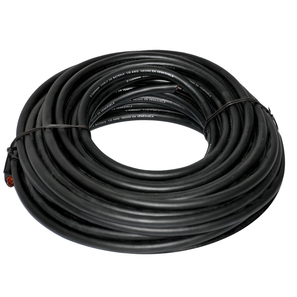 CABLE FLEXIBLE PARA BATERIA NRO. 1/0 AWG POR METRO COLOR NEGRO MARCA CABLESCA