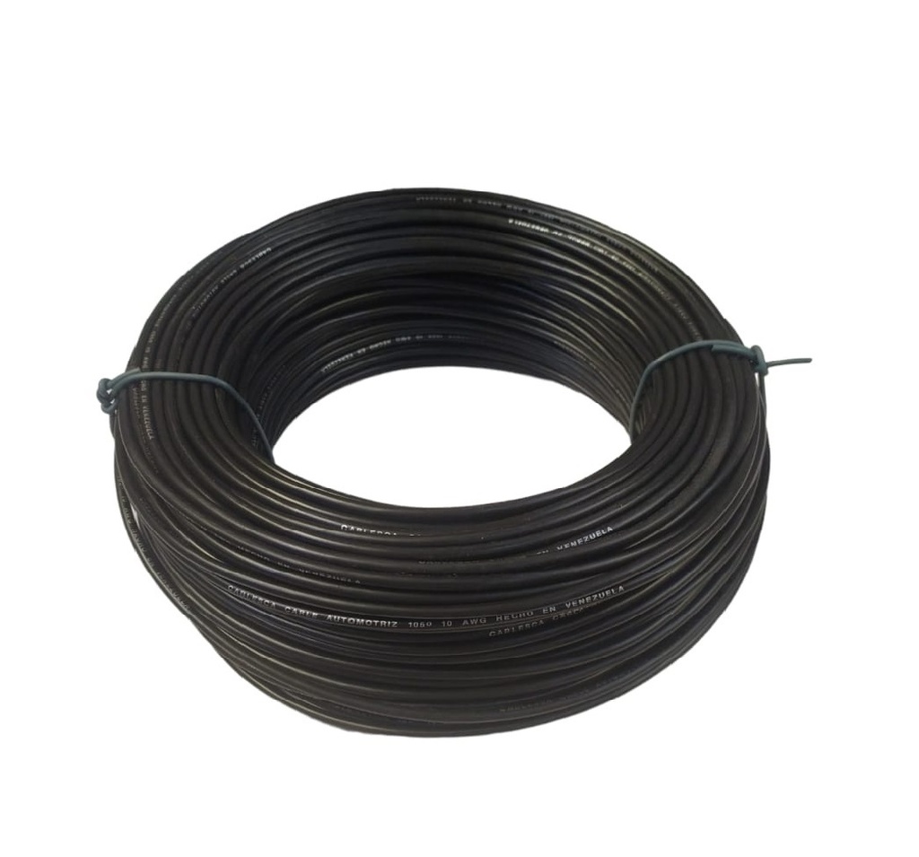 CABLE AUTOMOTRIZ NRO. 10 AWG 105 °C 600V / COLOR NEGRO POR METRO MARCA CABLESCA