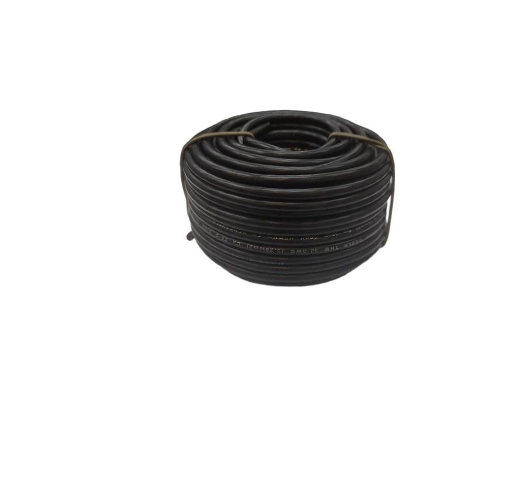 CABLE THHW NRO. 10 AWG 90°C 600V / COLOR NEGRO ROLLITO 20 MTS MARCA CABLESCA