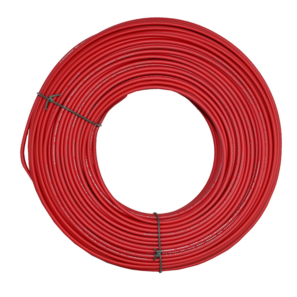 CABLE BW NRO. 12 70°C 750 V / COLOR ROJO ROLLO DE 100 MTS MARCA CABLECO