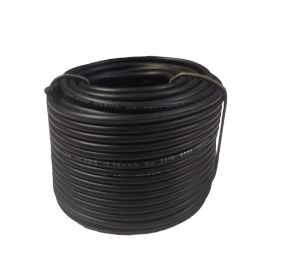 CABLE THHW NRO. 14 AWG 90°C 600V / COLOR NEGRO ROLLITO 20 MTS MARCA CABLESCA