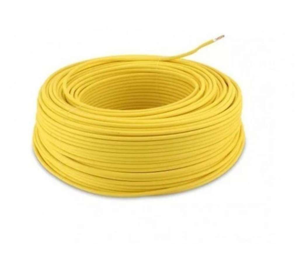 CABLE THHW NRO. 14 AWG 90°C 600V / COLOR AMARILLO ROLLO 100 MTS MARCA CABLESCA