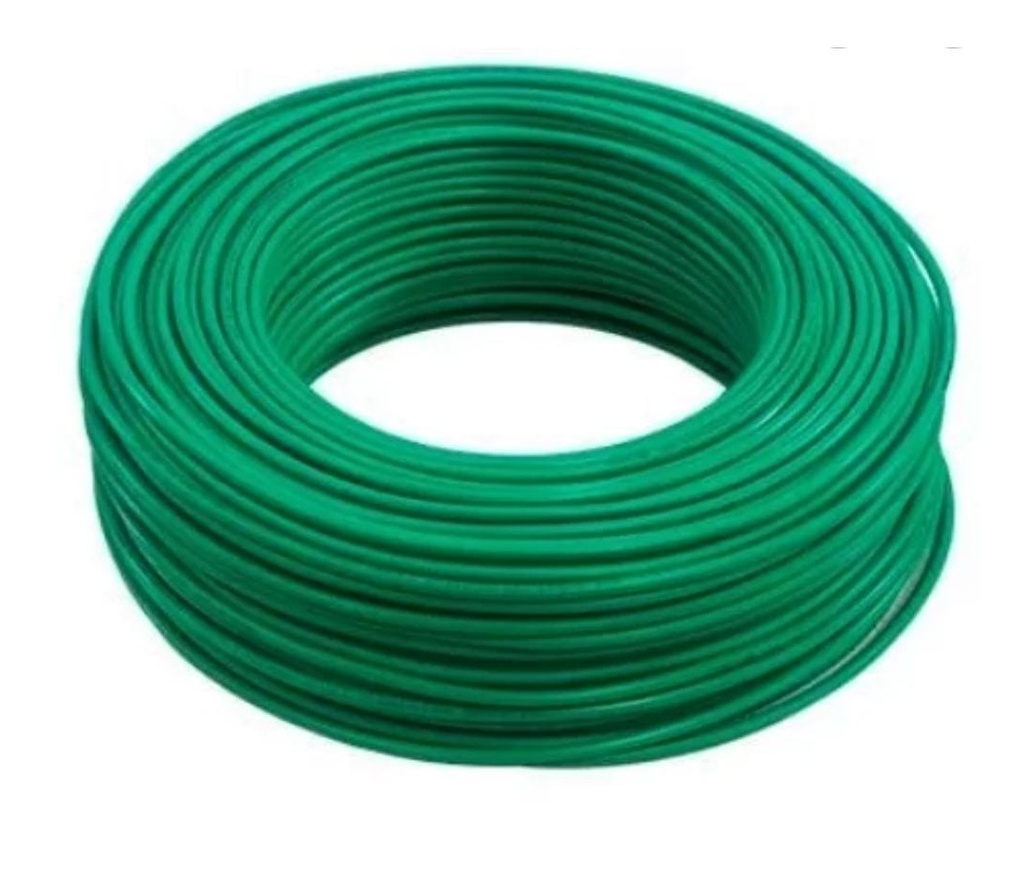 CABLE THHW NRO. 14 AWG 90°C 600V / COLOR VERDE ROLLO 100 MTS MARCA CABLESCA