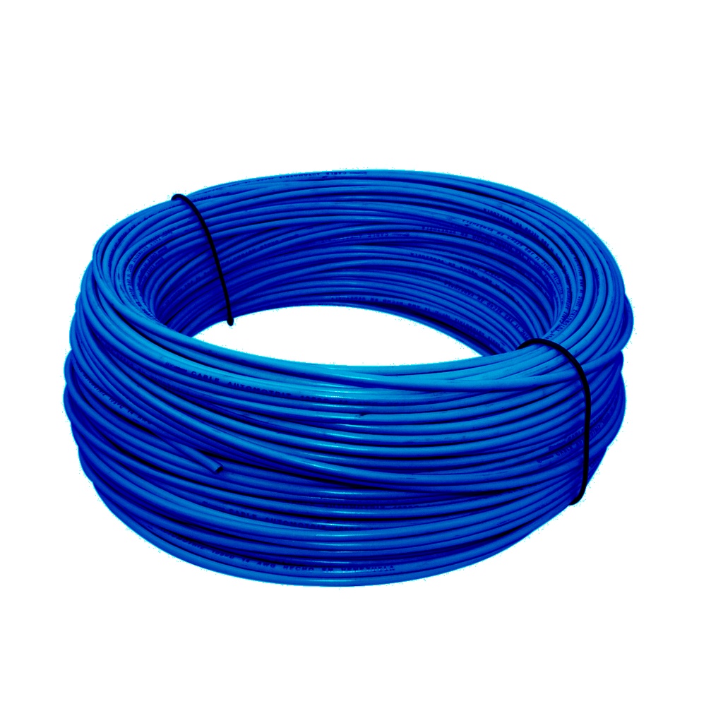 CABLE AUTOMOTRIZ NRO. 16 AWG 105 °C 600V / COLOR AZUL ROLLO DE 100 MTS MARCA CABLESCA