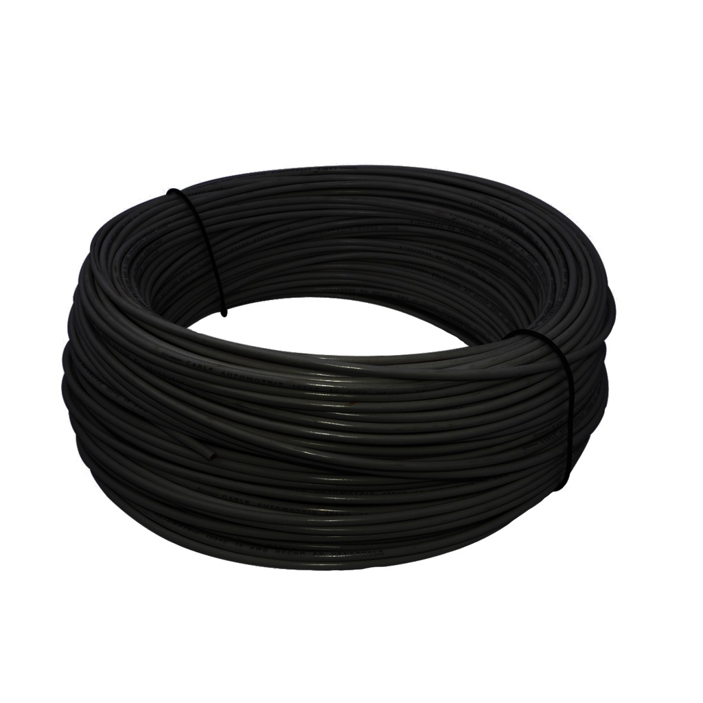 CABLE AUTOMOTRIZ NRO. 16 AWG 105 °C 600V / COLOR NEGRO ROLLO DE 100 MTS MARCA CABLESCA