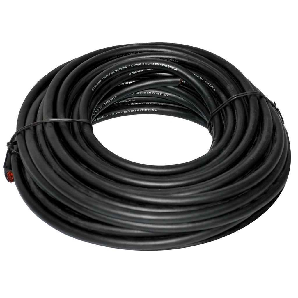 CABLE FLEXIBLE PARA BATERIA NRO. 2/0 AWG 105° POR METRO NEGRO MARCA CABLESCA