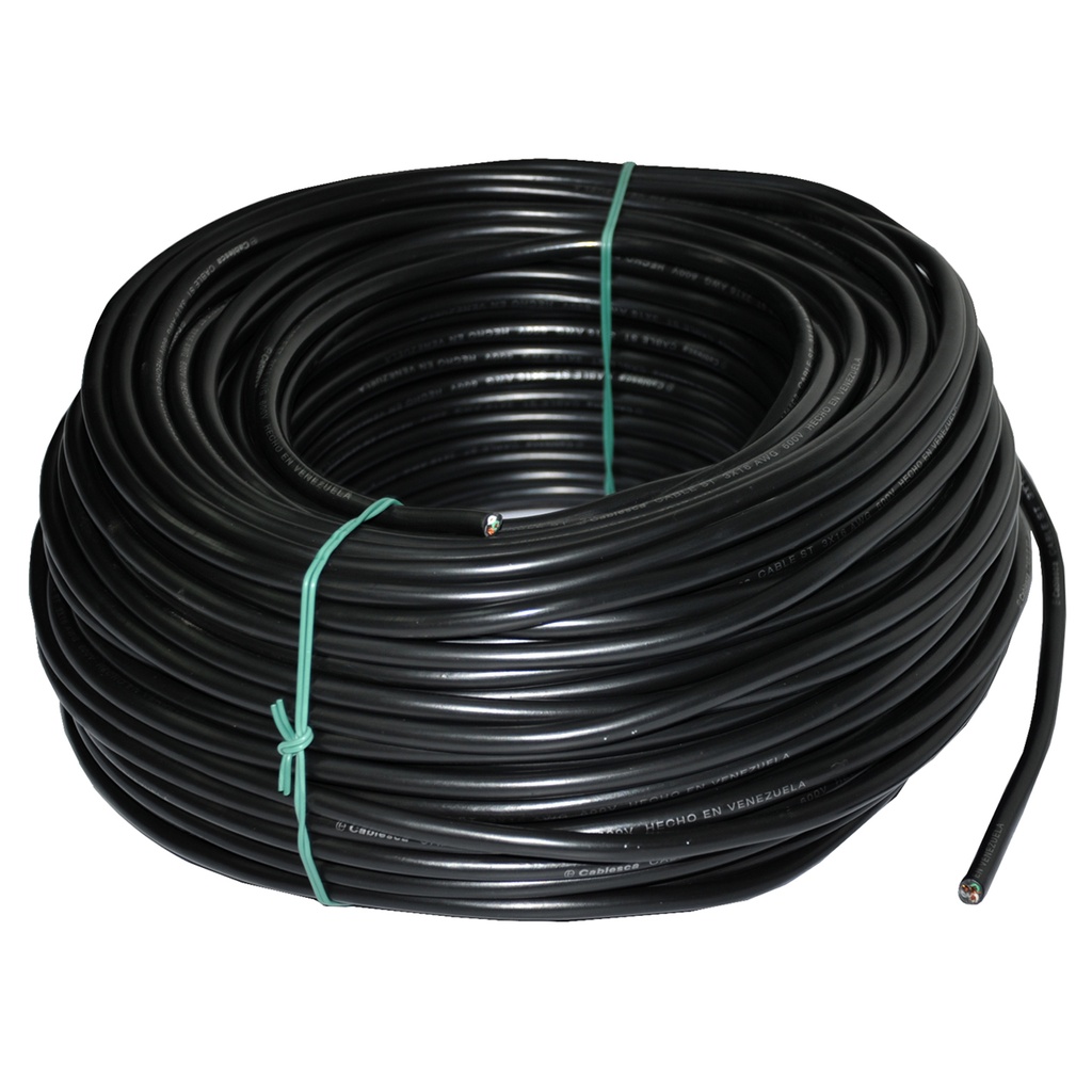 CABLE ST NRO. 2 X 12 AWG 75 / 105°C 600V / COLOR NEGRO POR METRO MARCA CABLESCA