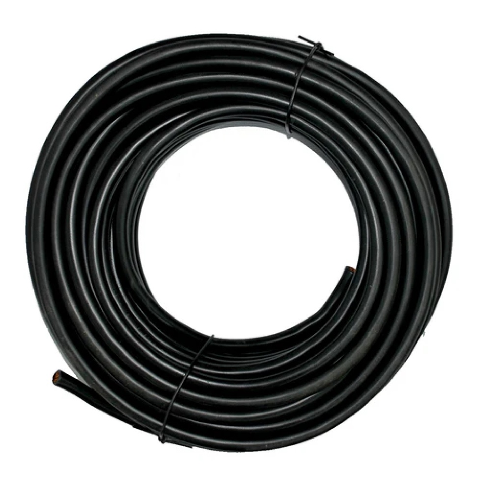 CABLE PARA MAQUINA DE SOLDAR NRO. 2 ROLLO 25 MTS COLOR NEGRO MARCA CABLESCA