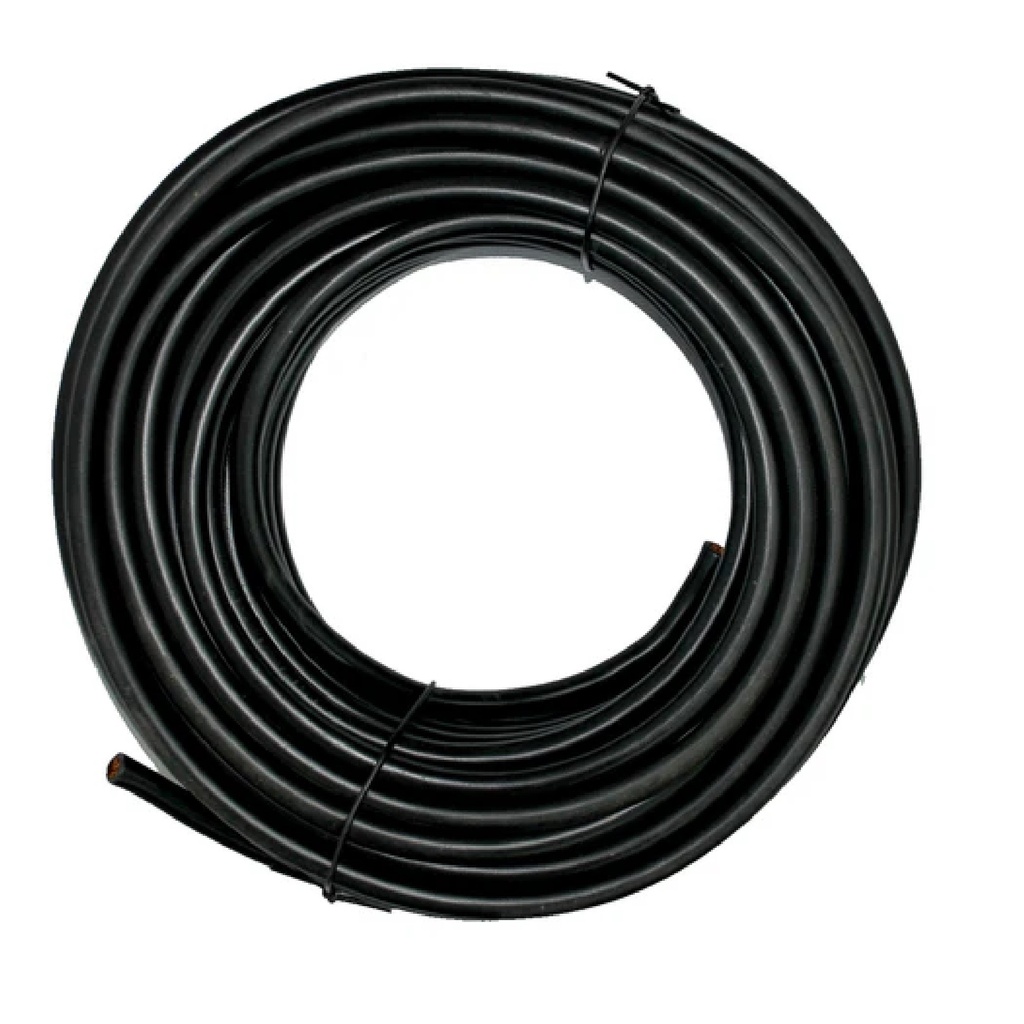 CABLE PARA MAQUINA DE SOLDAR NRO. 4 ROLLO 25 MTS COLOR NEGRO MARCA CABLESCA