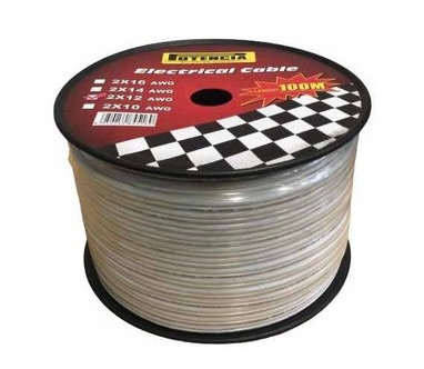 CABLE SPT 2 X 12 AWG 60°C 600 V COLOR BLANCO ROLLO DE 100 MTS MARCA POTENCIA