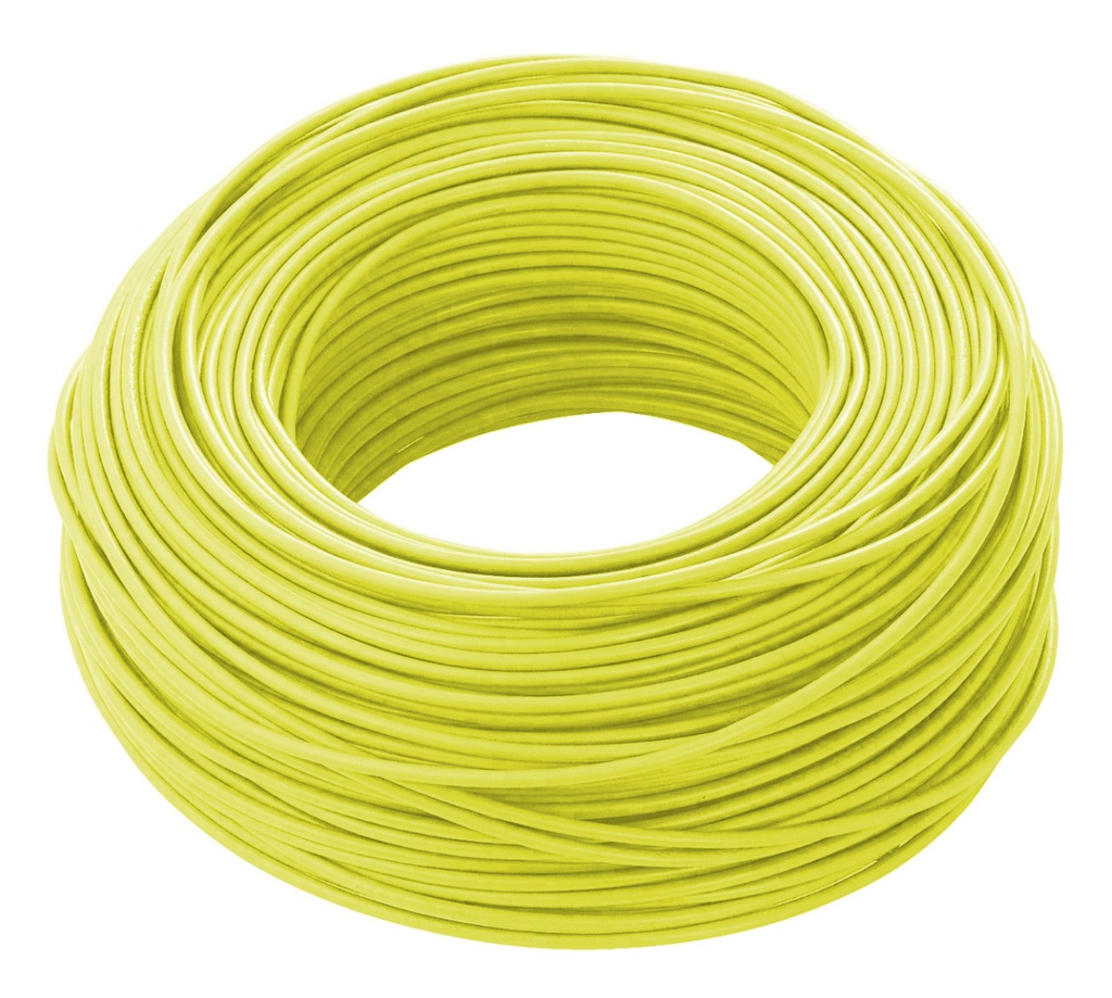 CABLE THHW NRO. 6 AWG 75°C - 90°C / COLOR AMARILLO ROLLO 100 MTS MARCA SIGMA
