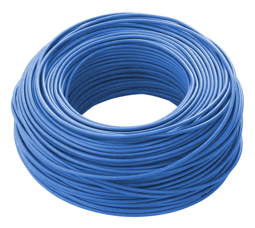 CABLE THHW NRO. 6 AWG 75°C - 90°C / COLOR AZUL ROLLO 100 MTS MARCA SIGMA