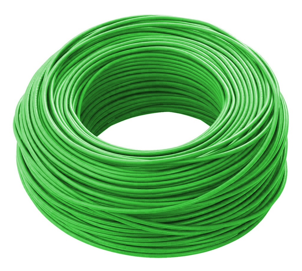CABLE THW / THHW NRO. 6 AWG 75°C - 90°C / COLOR VERDE ROLLO 100 MTS MARCA SIGMA