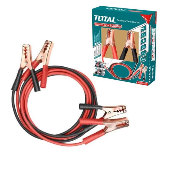 CABLES AUXILIARES DE BATERIA 2,5 MTS 200 AMP REF. PBCA12001 MARCA TOTAL TOOLS