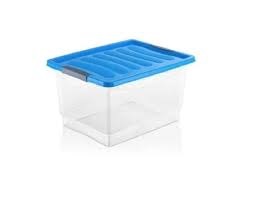 CAJA MULTIUSO DE PLASTICO 111 LTR TAPA COLOR AZUL ( 60 CM X 41 CM X 36CM) REF.AV-0214-CL MARCA AVILA