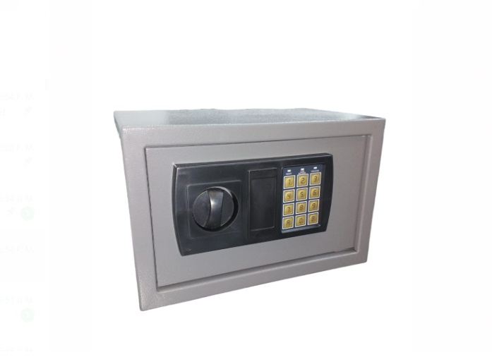 CAJA FUERTE 30 CM X 20 CM X 20 CM ELECTRONICA GRIS REF. CF-1001G MARCA HUNTER